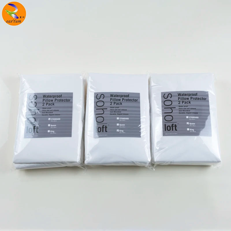 50x65/50x70/50x75/50x90cm Queen King Bamboo Fiber Cooling Waterproof Neck Pillow Case Covers Decorative Pillowcase With Zipper