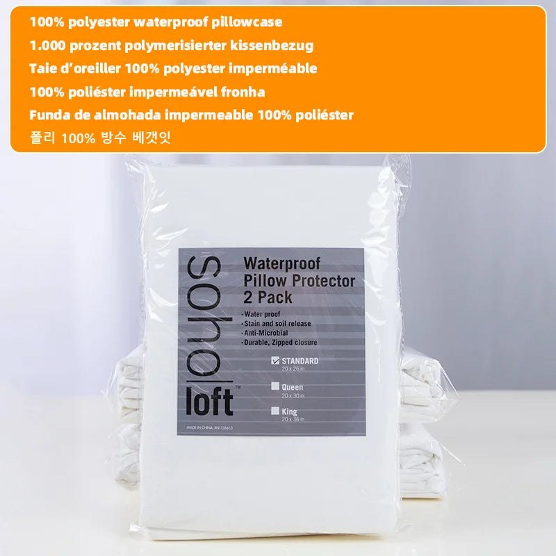 50x65/50x70/50x75/50x90cm Queen King Bamboo Fiber Cooling Waterproof Neck Pillow Case Covers Decorative Pillowcase With Zipper