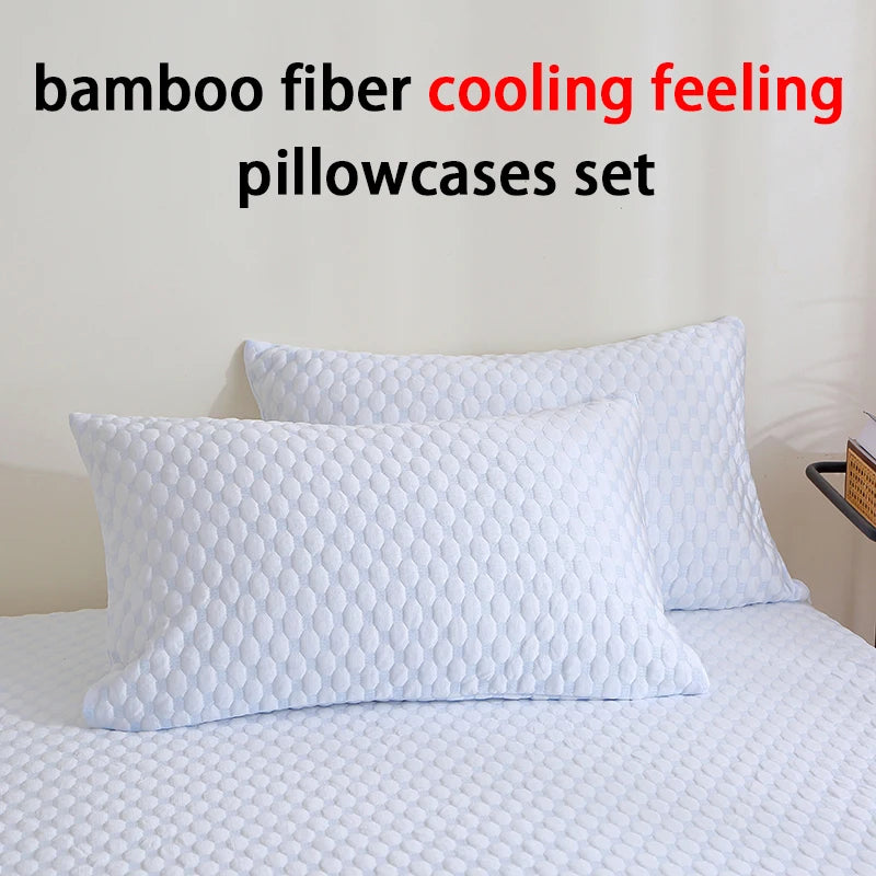 50x65/50x70/50x75/50x90cm Queen King Bamboo Fiber Cooling Waterproof Neck Pillow Case Covers Decorative Pillowcase With Zipper
