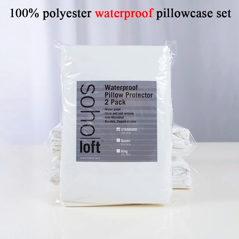 50x65/50x70/50x75/50x90cm Queen King Bamboo Fiber Cooling Waterproof Neck Pillow Case Covers Decorative Pillowcase With Zipper